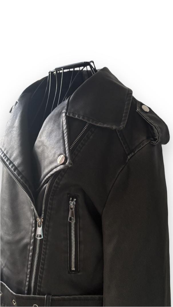 Vintage-Inspired Faux Leather Jacket – Premium Quality – Classic Old-Fashioned Look