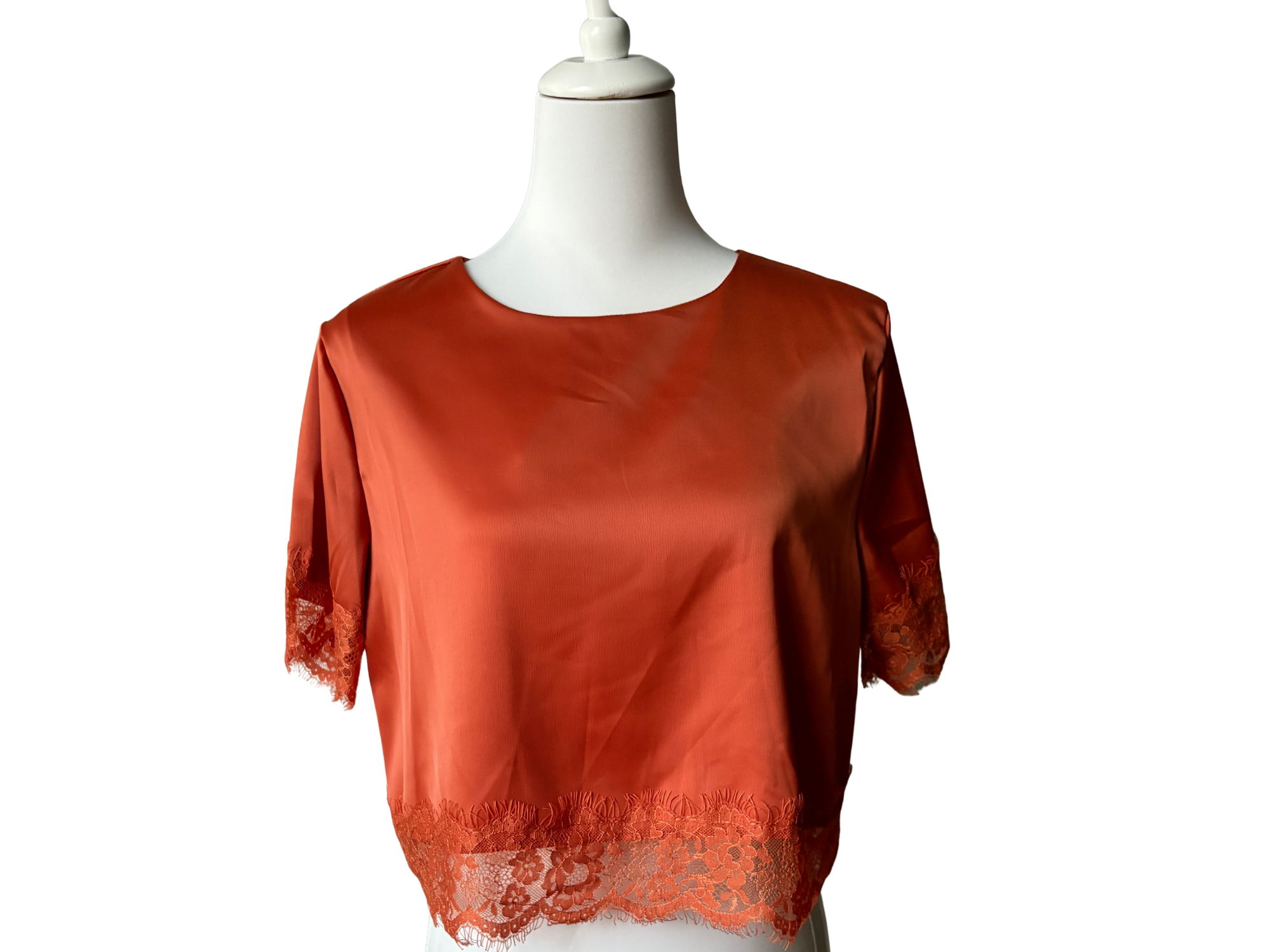 Crystal Satin Lace Shi