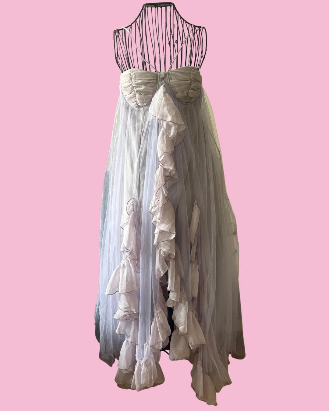 Ethereal Lilac Ruffle Gown | Two-Tone Tulle Dress | Sizes S & L | Custom Sizing Available