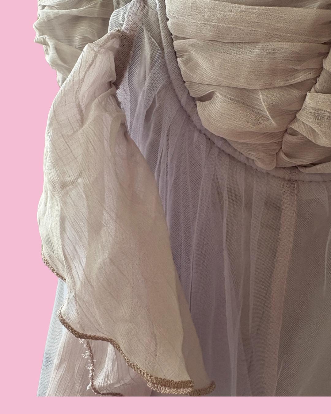 Ethereal Lilac Ruffle Gown | Two-Tone Tulle Dress | Sizes S & L | Custom Sizing Available