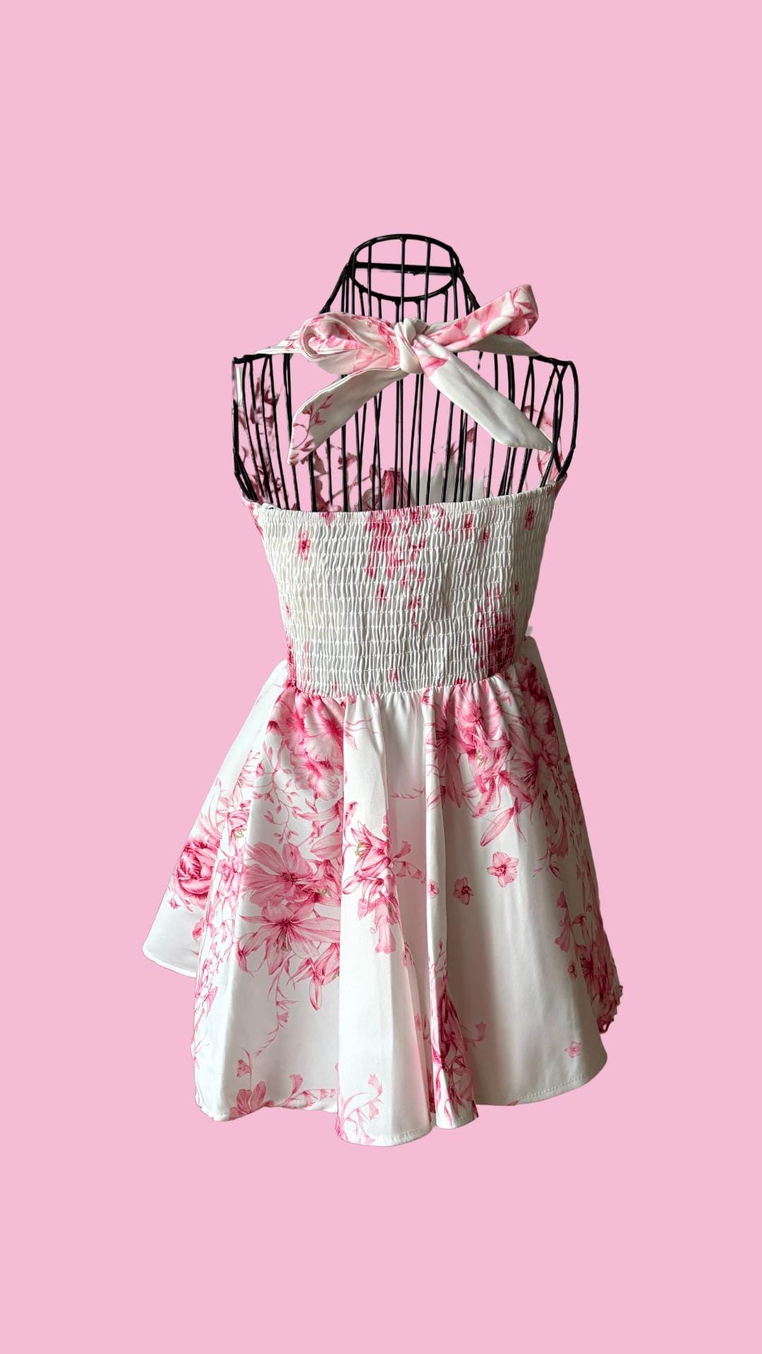 Floral Halter Dress: Sleeveless Summer Sundress - Fits Up to EU 42