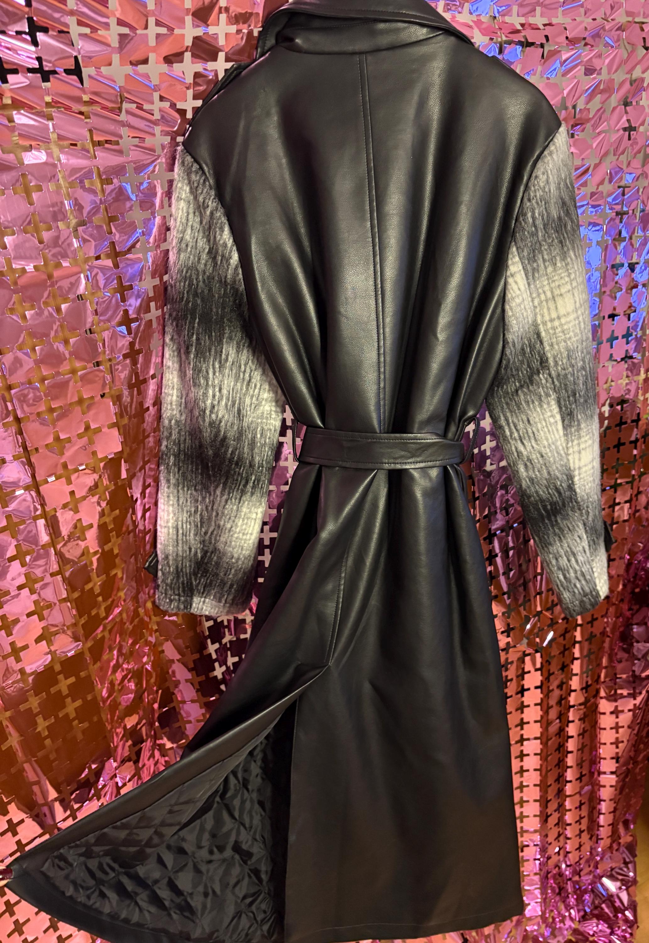 Faux Leather Trench Coat – Made in Italy