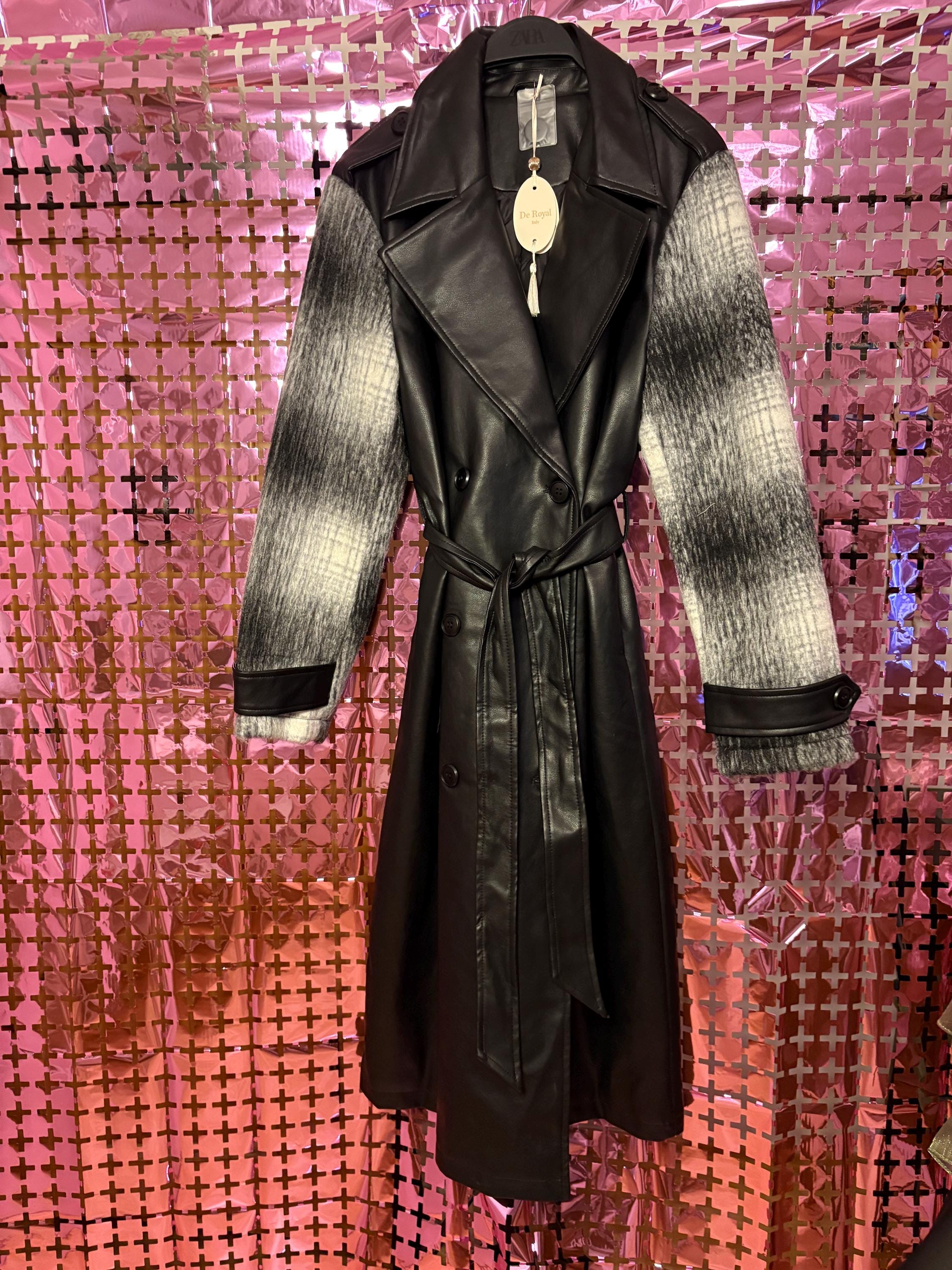 Faux Leather Trench Coat – Made in Italy