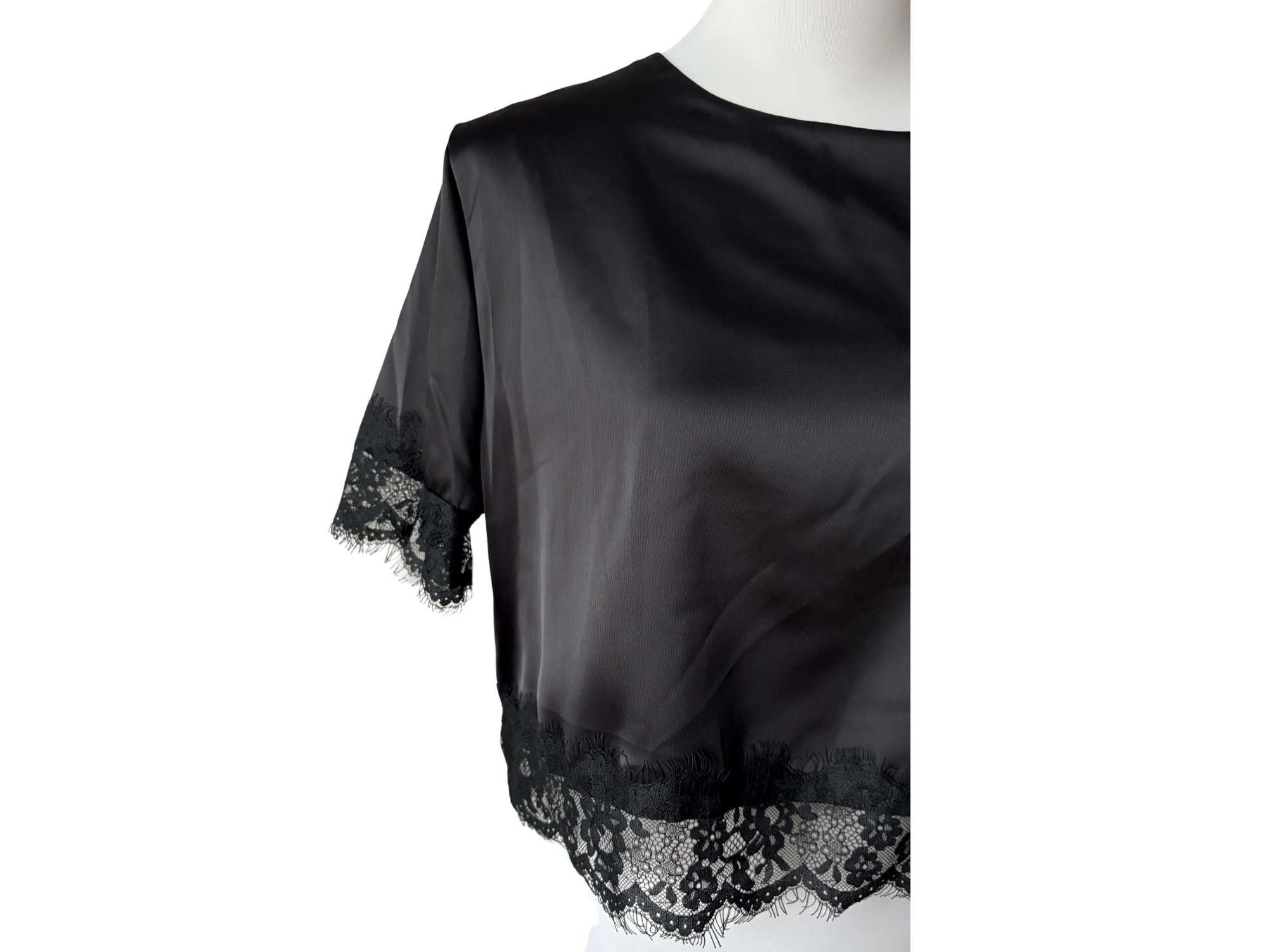 Crystal Satin Lace Shi