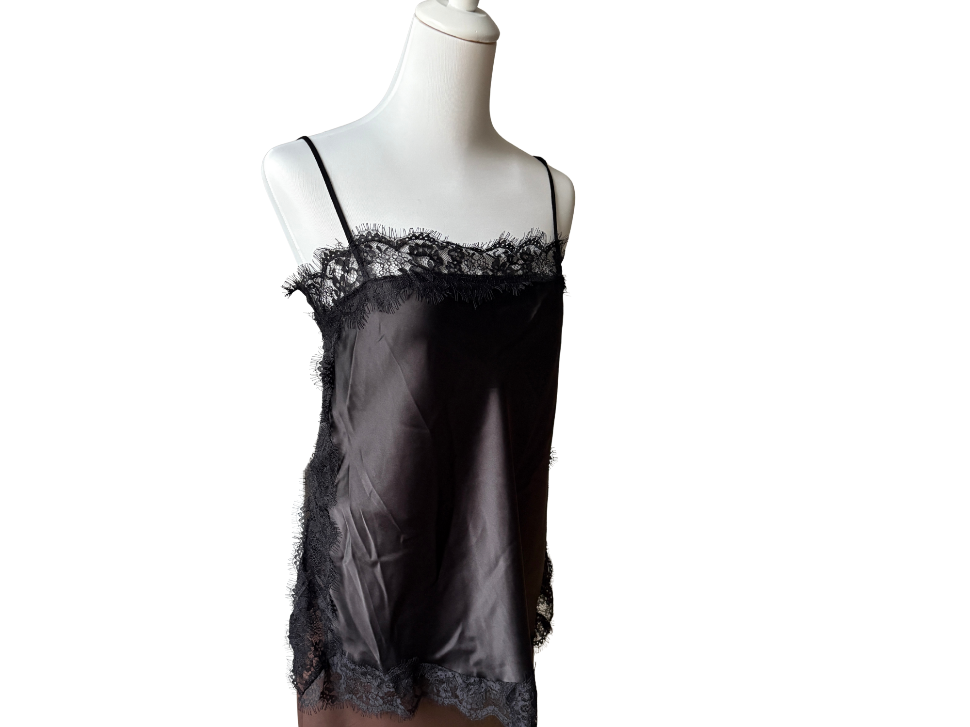 Camila Satin Lace Top