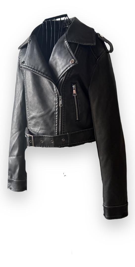 Vintage-Inspired Faux Leather Jacket – Premium Quality – Classic Old-Fashioned Look