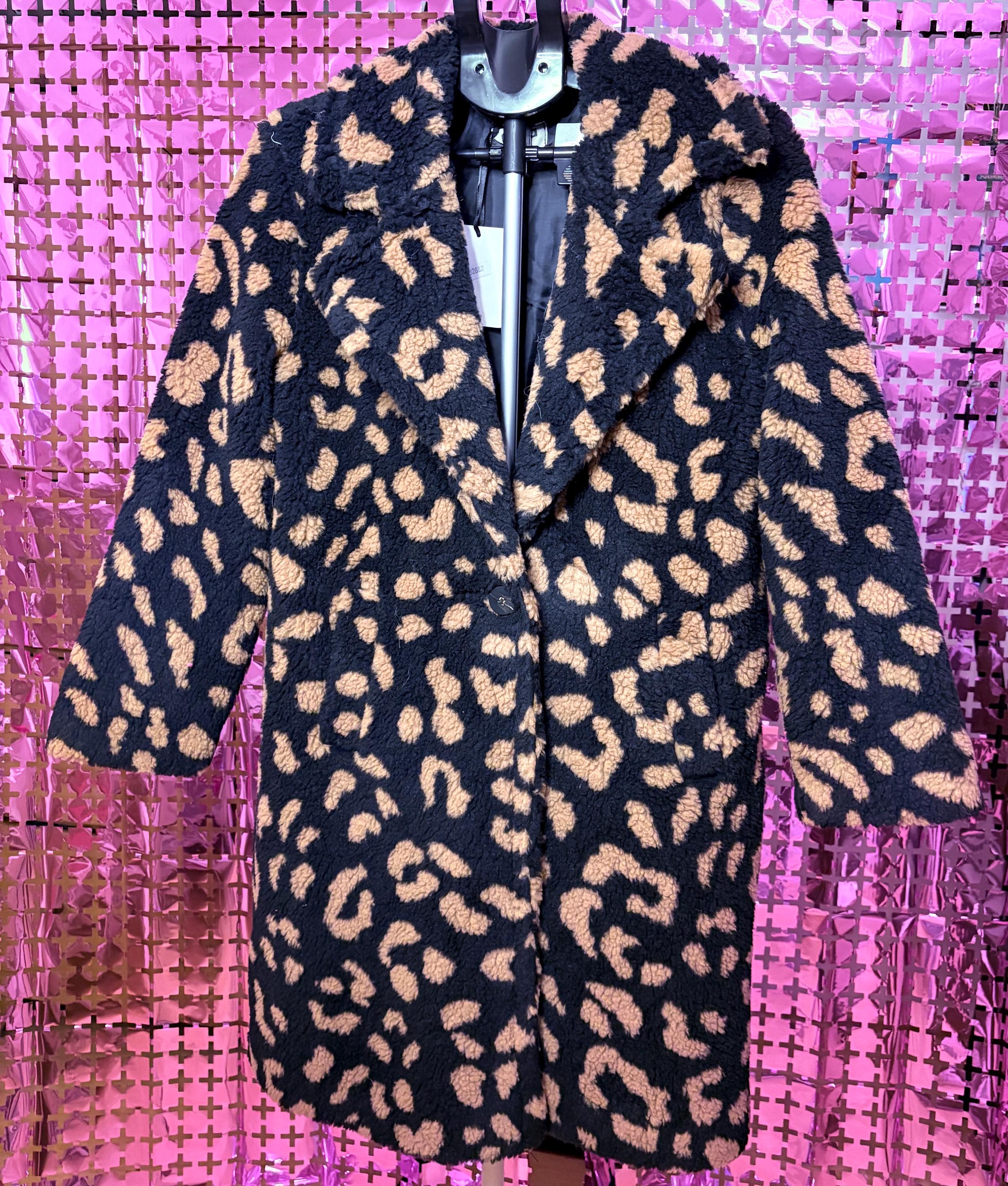 Long Cheetah Pattern Coat – Made in Italy