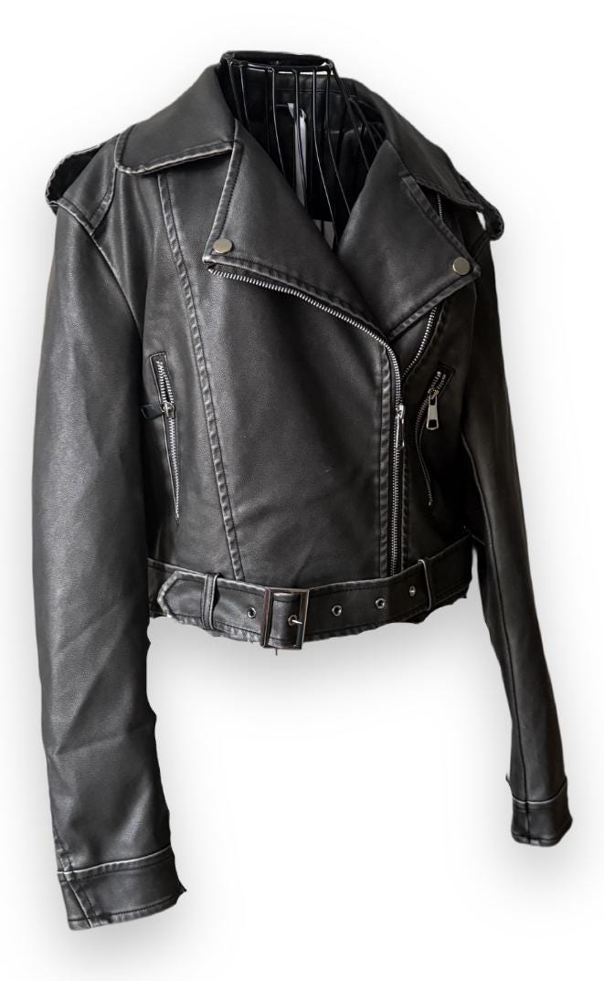 Vintage-Inspired Faux Leather Jacket – Premium Quality – Classic Old-Fashioned Look