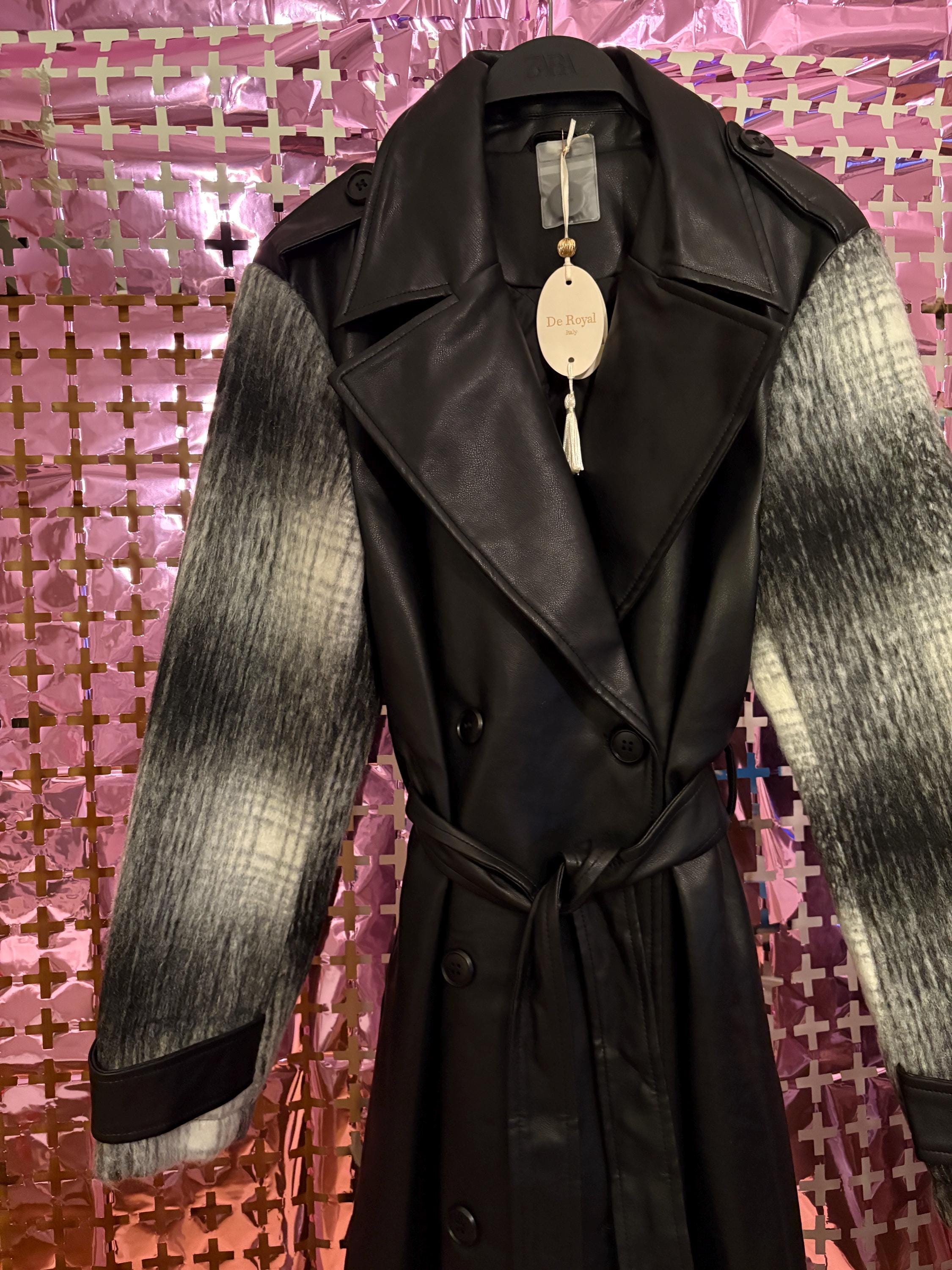 Faux Leather Trench Coat – Made in Italy