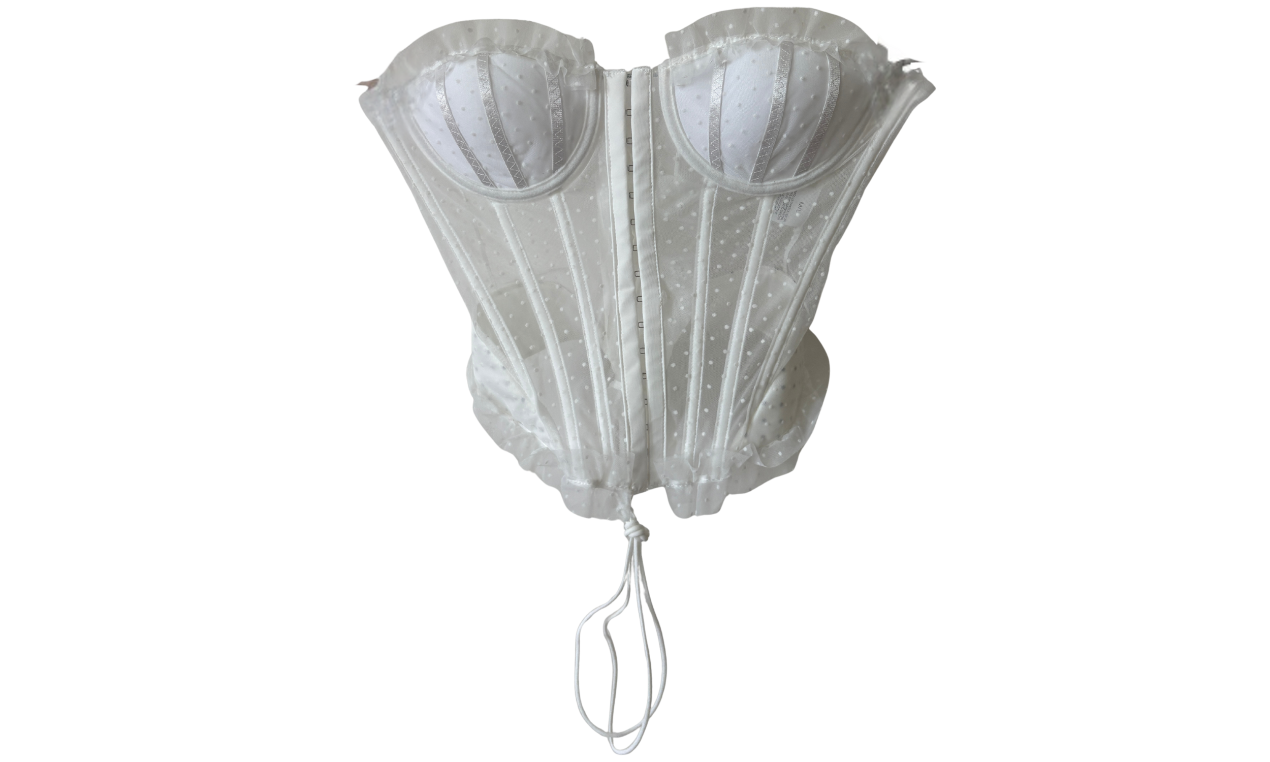 Corset with delicate polka dots