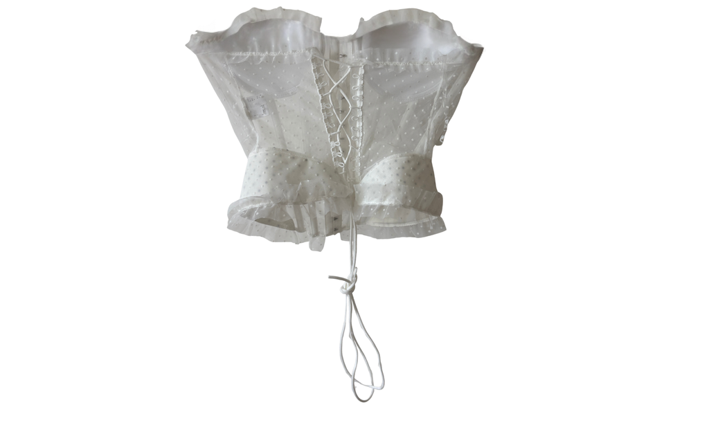 Corset with delicate polka dots