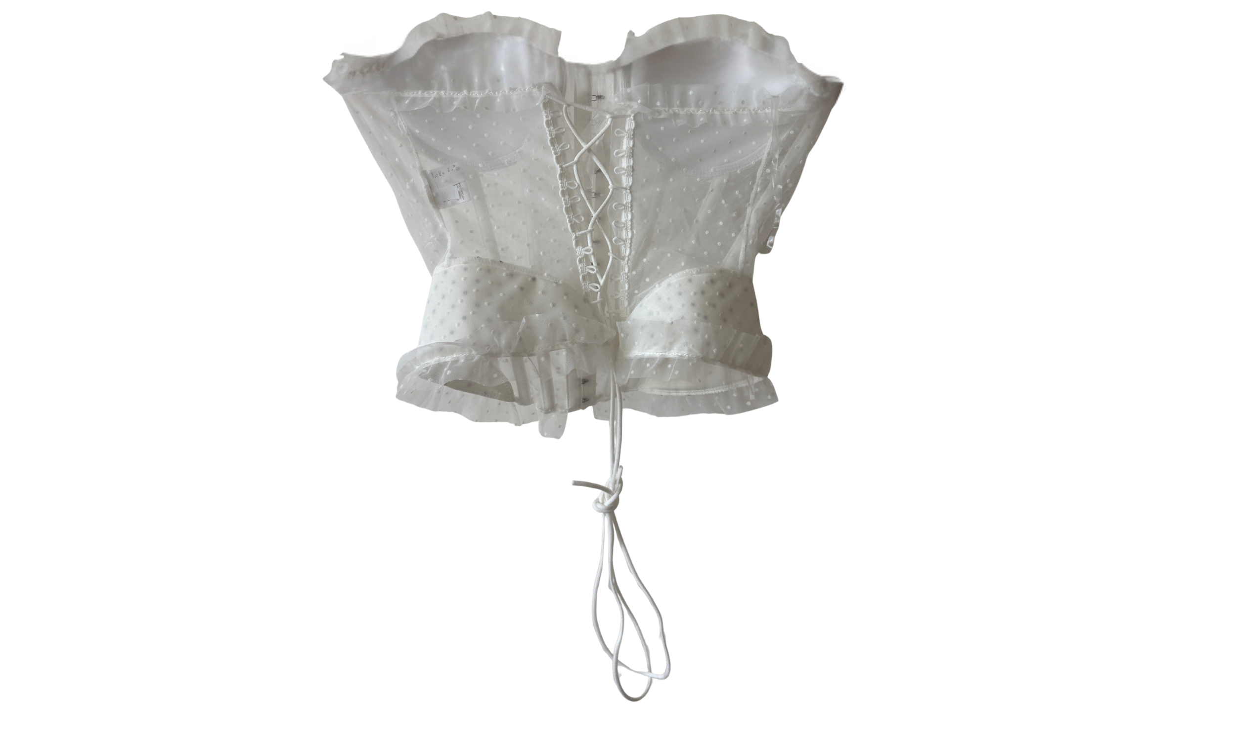 Corset with delicate polka dots