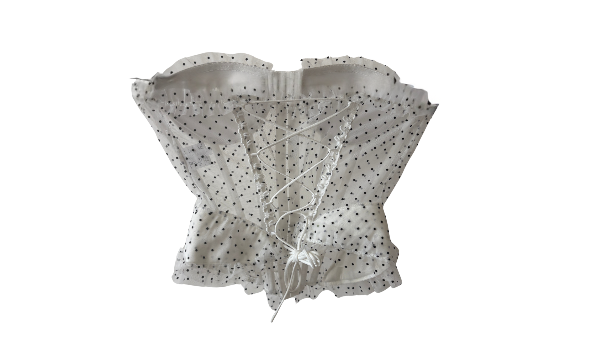 Corset with delicate polka dots