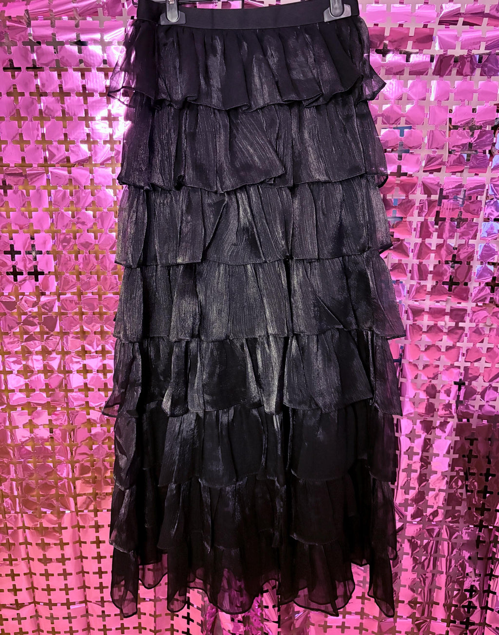 Elegant Layered Ruffle Skirt – Made in Italy