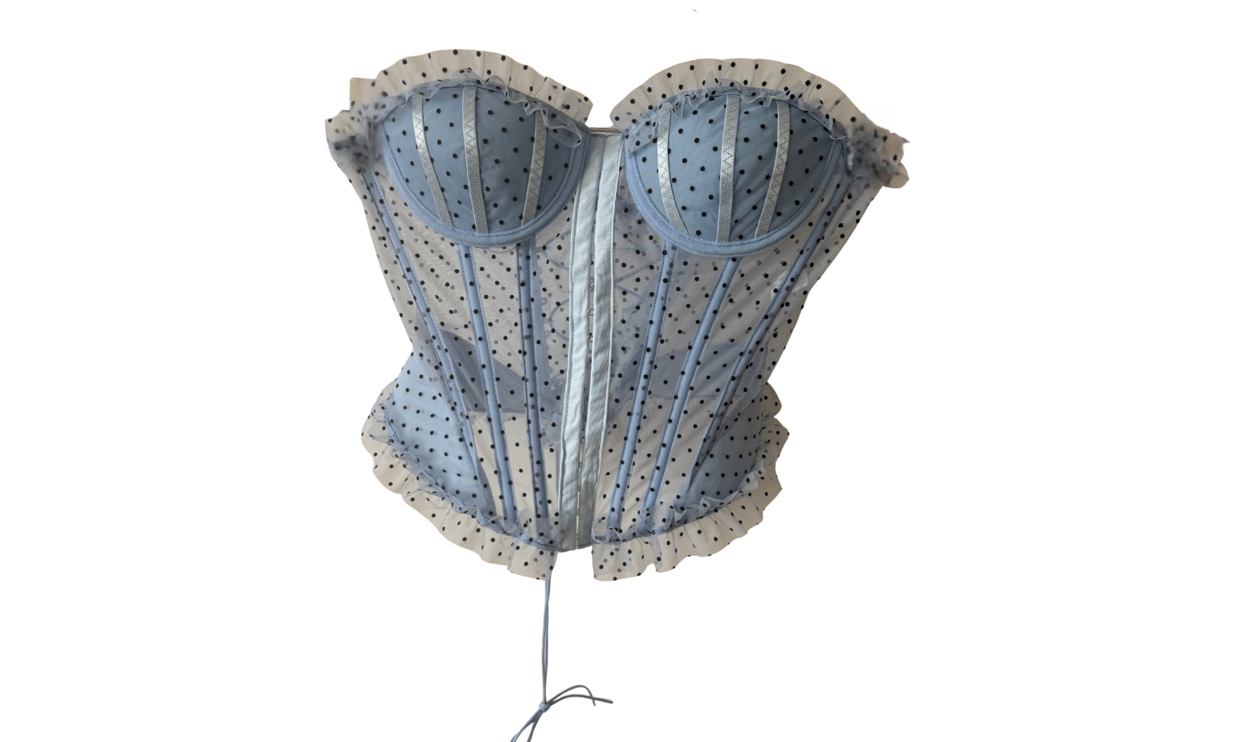 Corset with delicate polka dots