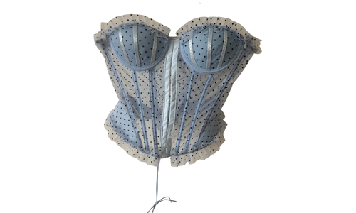 Corset with delicate polka dots