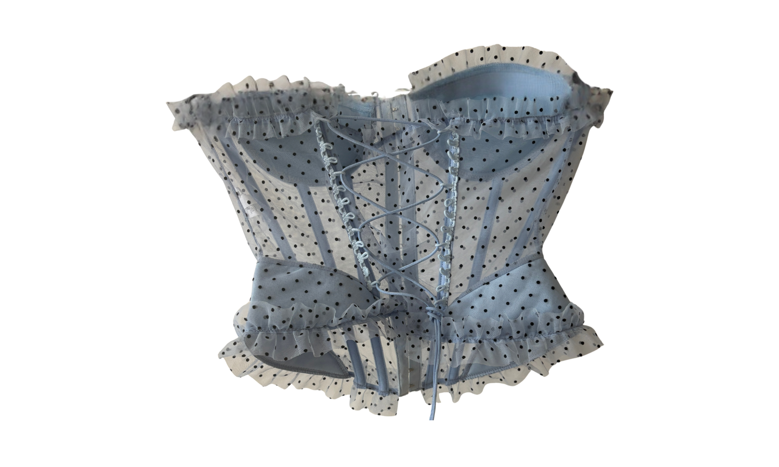 Corset with delicate polka dots