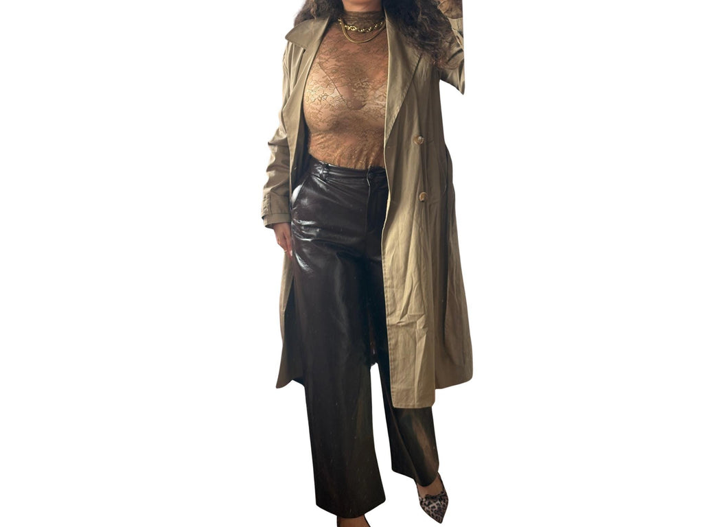 Made in Italy Vinyl Straight Pants – Black, Brown & Wine