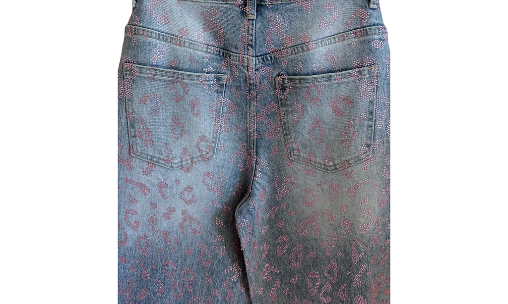 Sparkle Leopard Wide-Leg Jeans ✨🐆