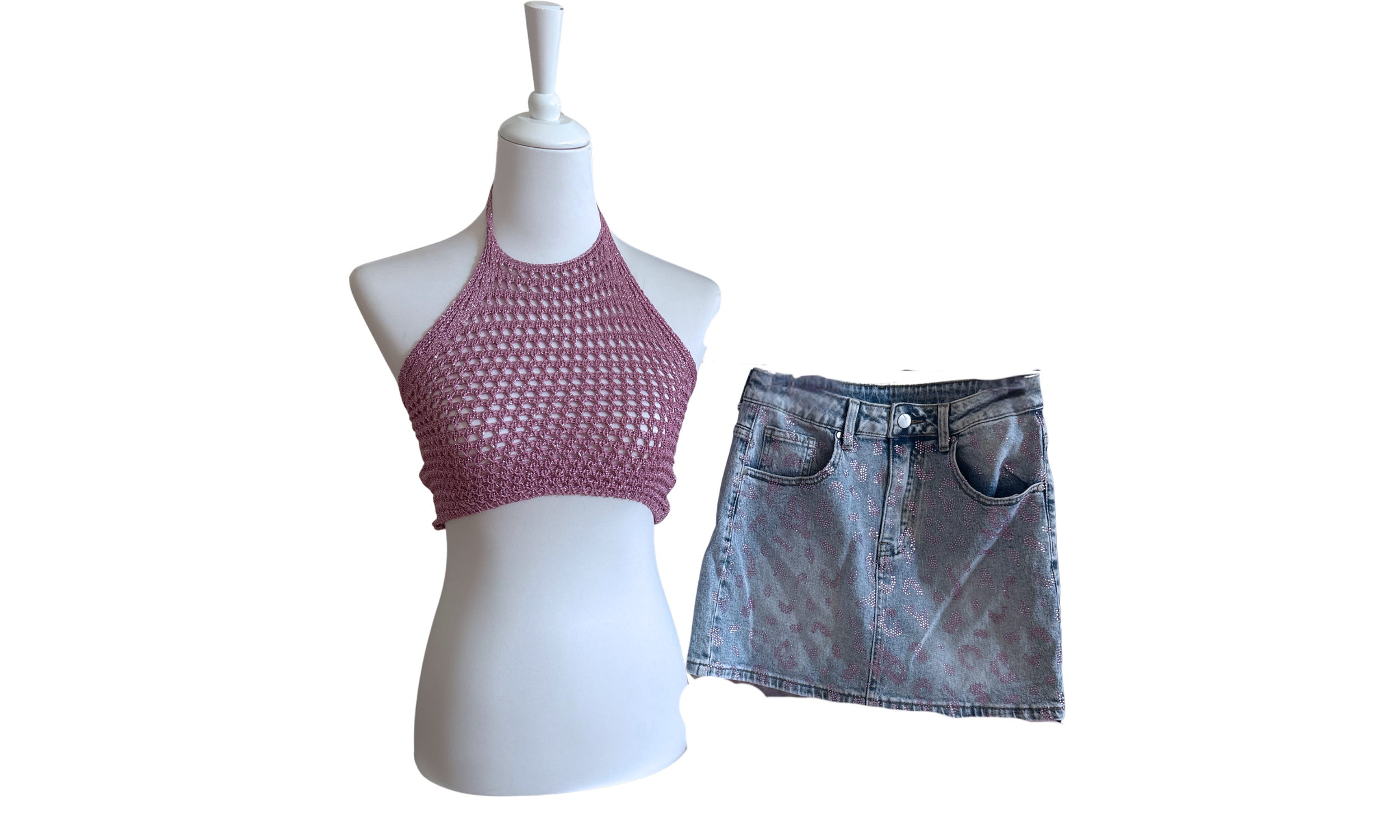 Laminated Shimmer Halter Top 🪩💕