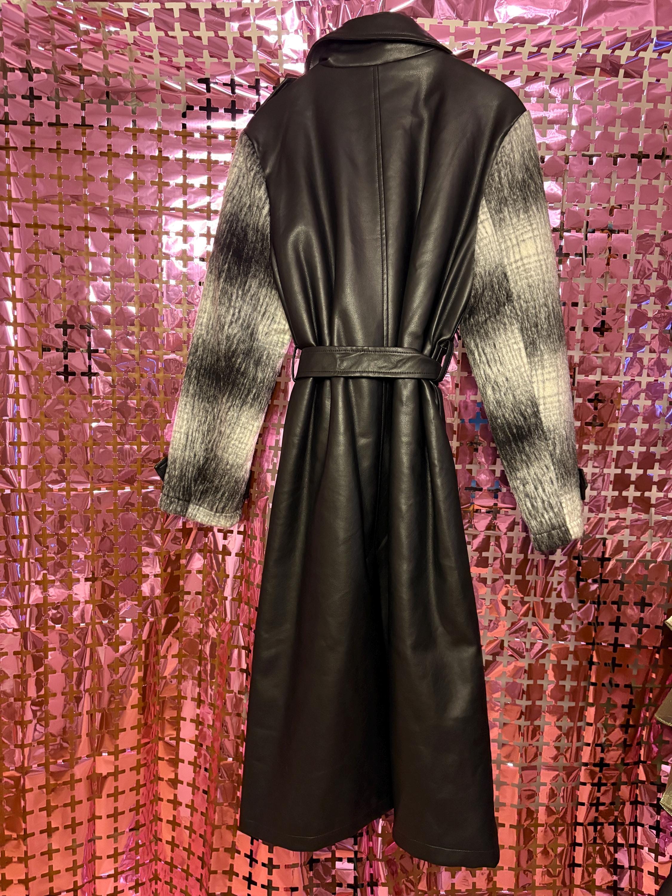 Faux Leather Trench Coat – Made in Italy