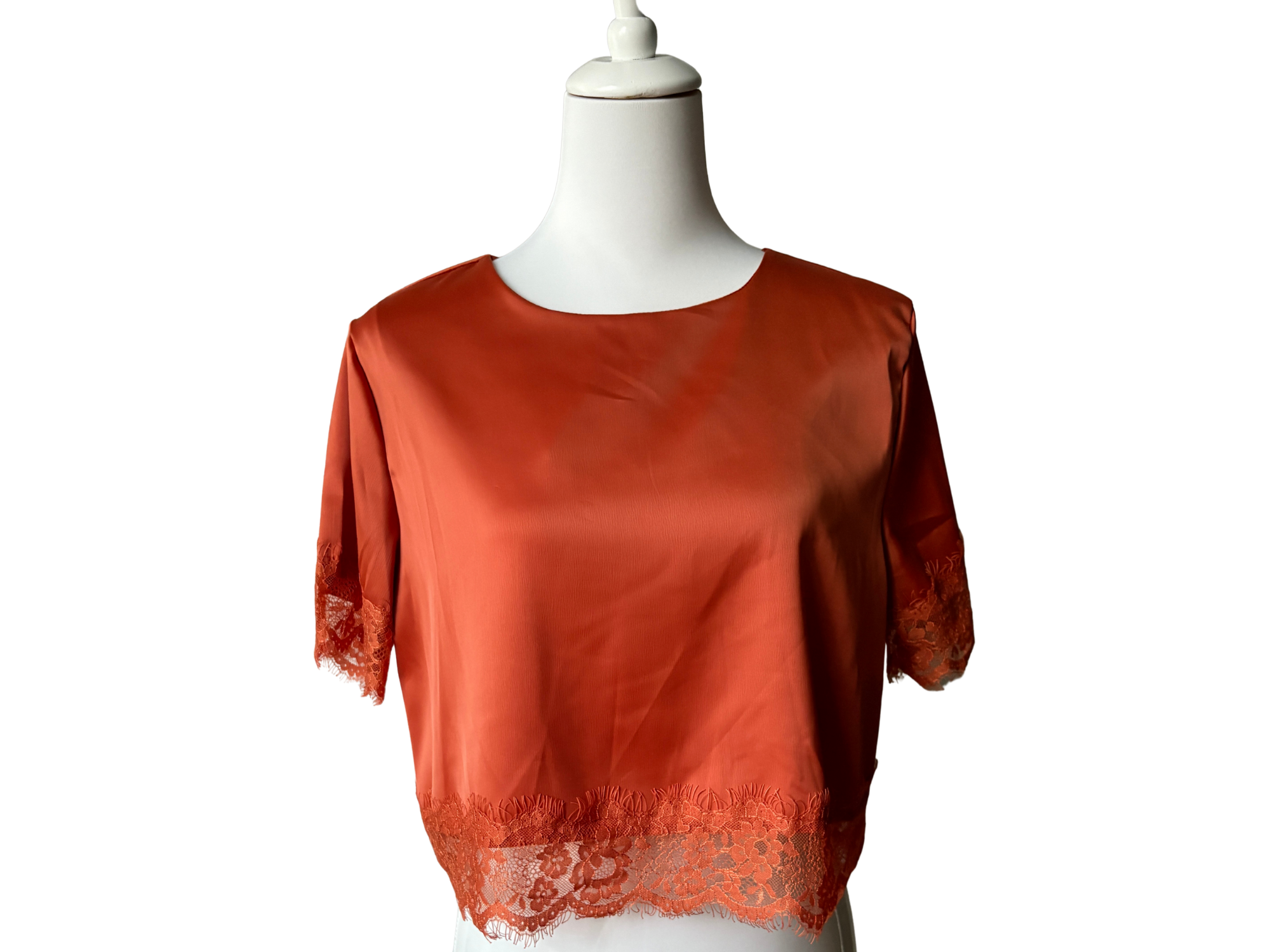 Crystal Satin Lace Shi