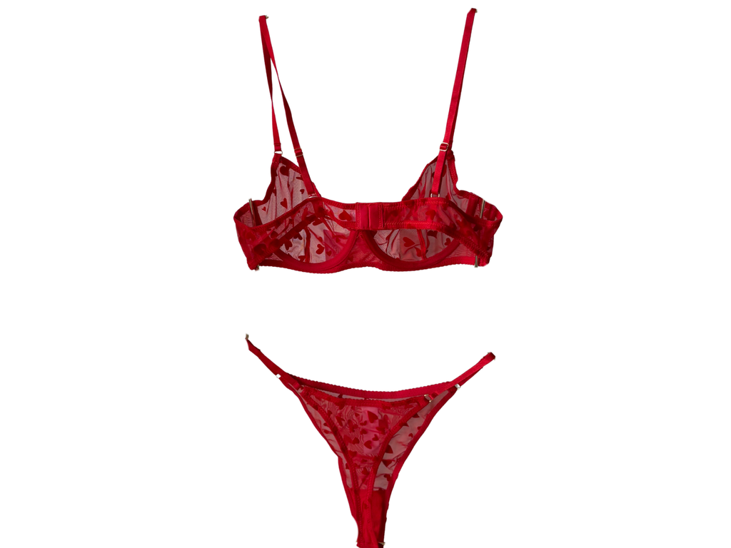 Mirella – Sheer Mesh Hearts Set