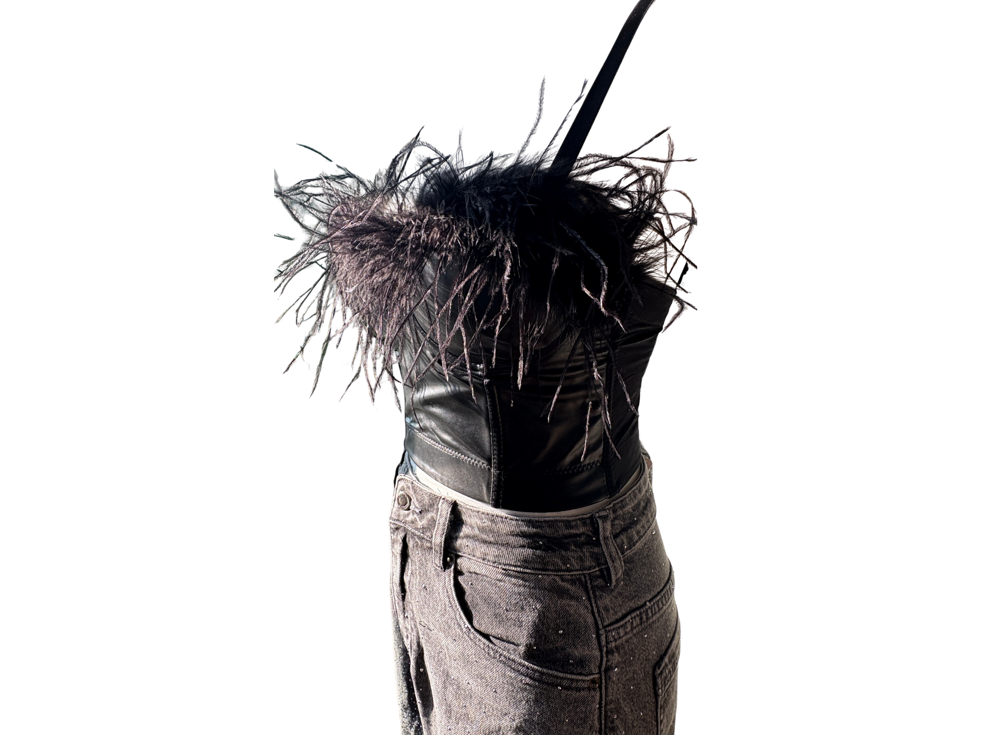 Feather & Leather Corset