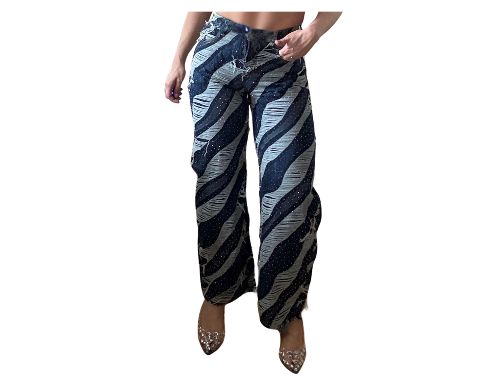 Sparkling Zebra Denim 🦓🪩