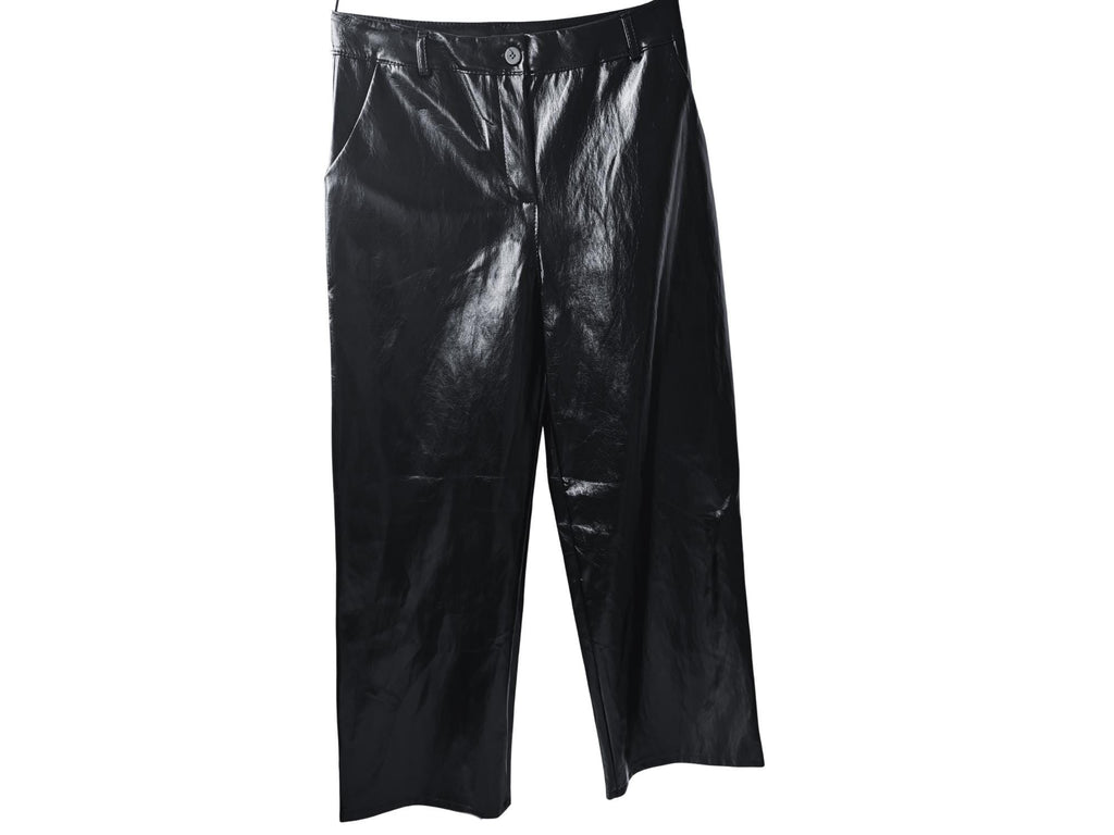 Made in Italy Vinyl Straight Pants – Black, Brown & Wine