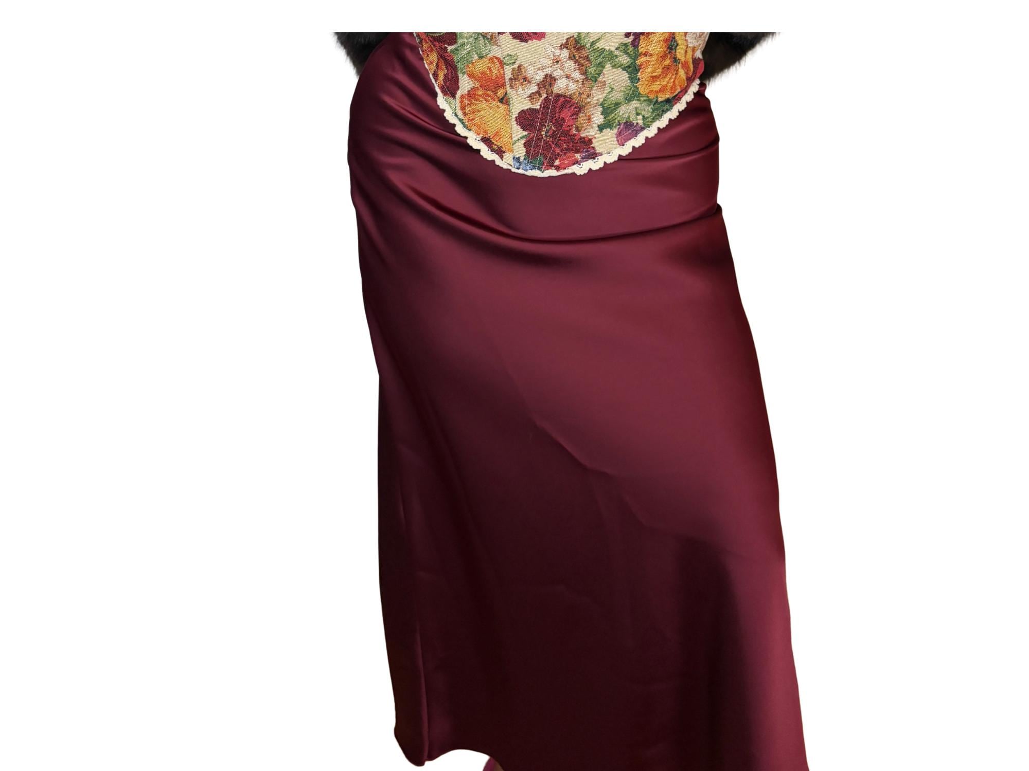 Silky Satin-Effect Maxi Skirt with Elastic Waist – One Size