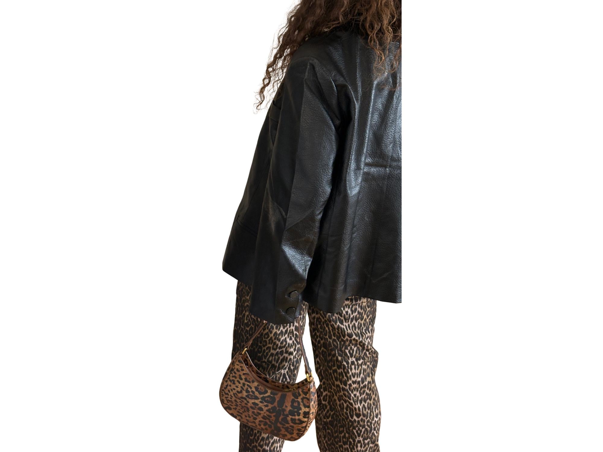 Leopard Print Denim Pants – XS to L