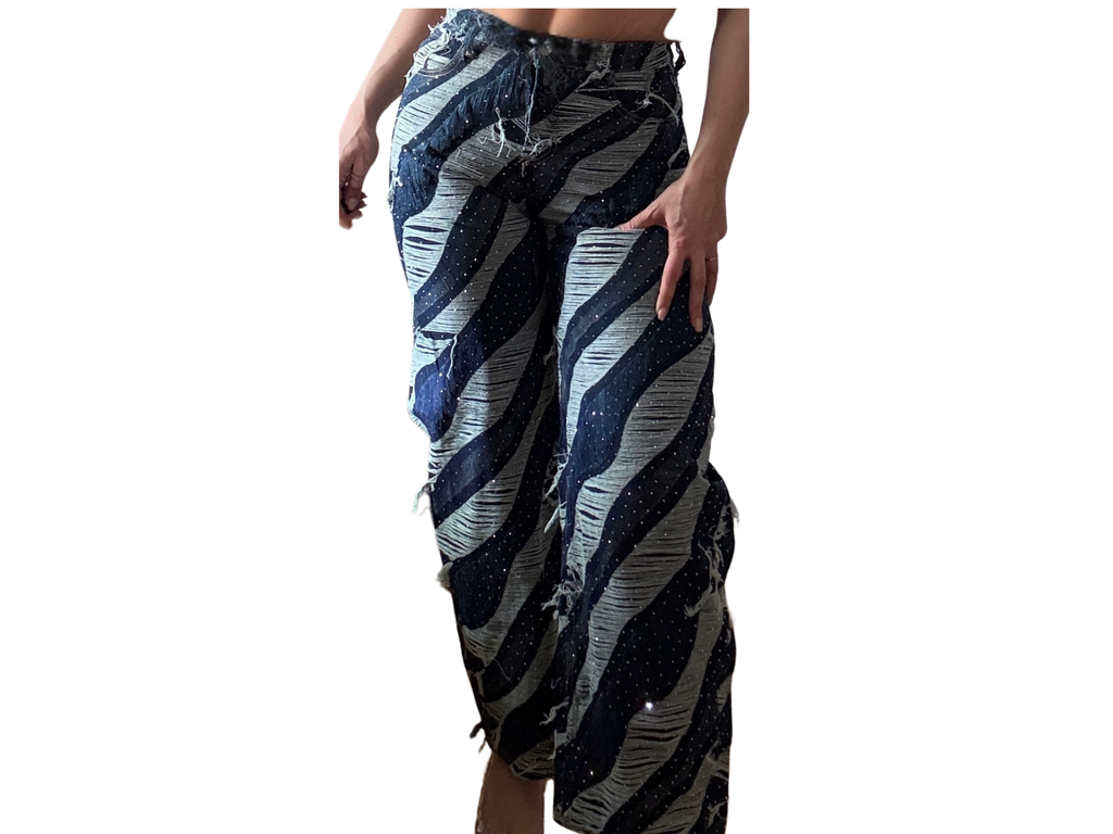 Sparkling Zebra Denim 🦓🪩
