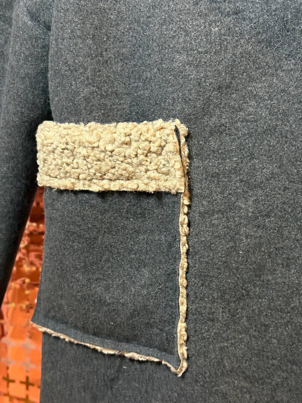 Wintercoat with soft teddy garnment made in Italy