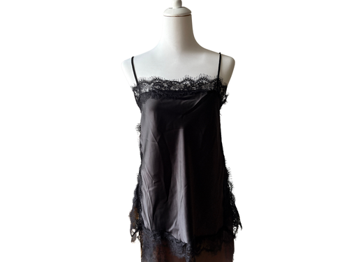 Camila Satin Lace Top