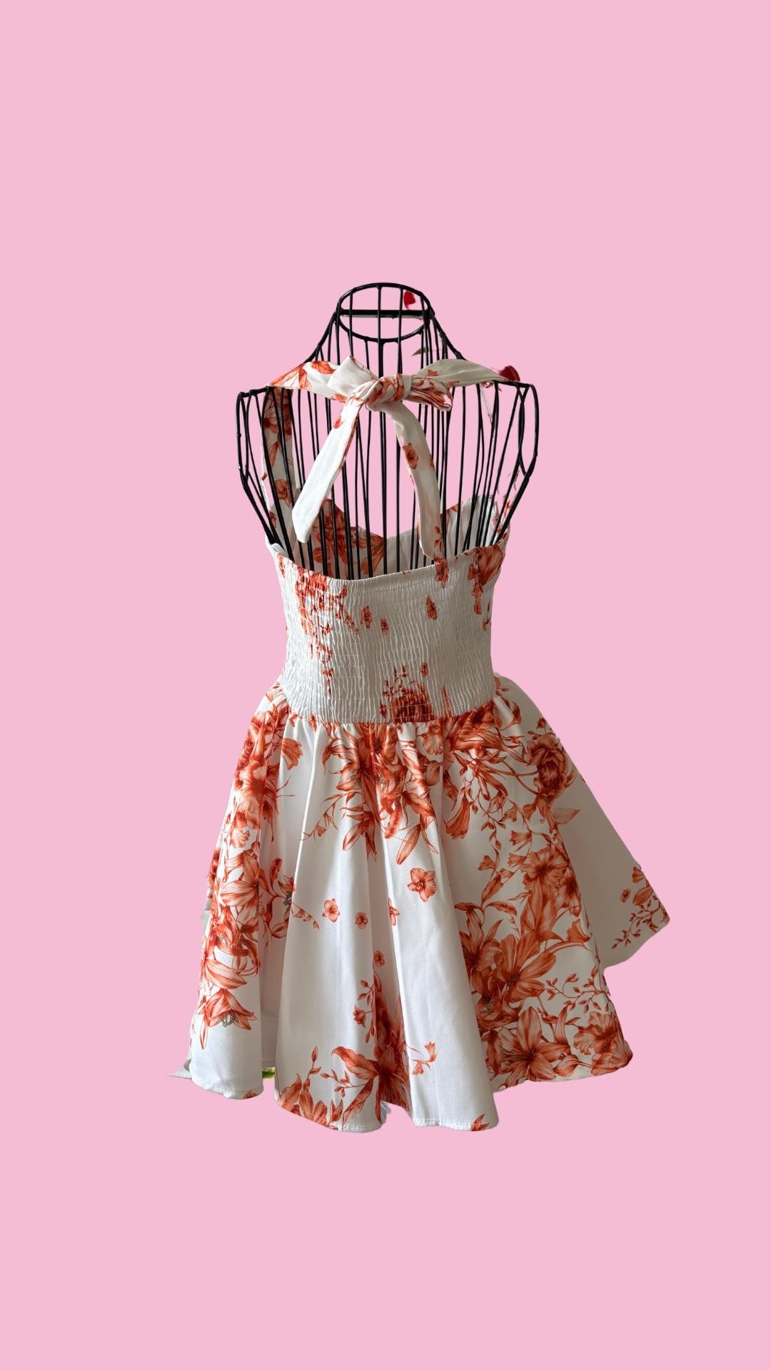 Floral Halter Dress: Sleeveless Summer Sundress - Fits Up to EU 42