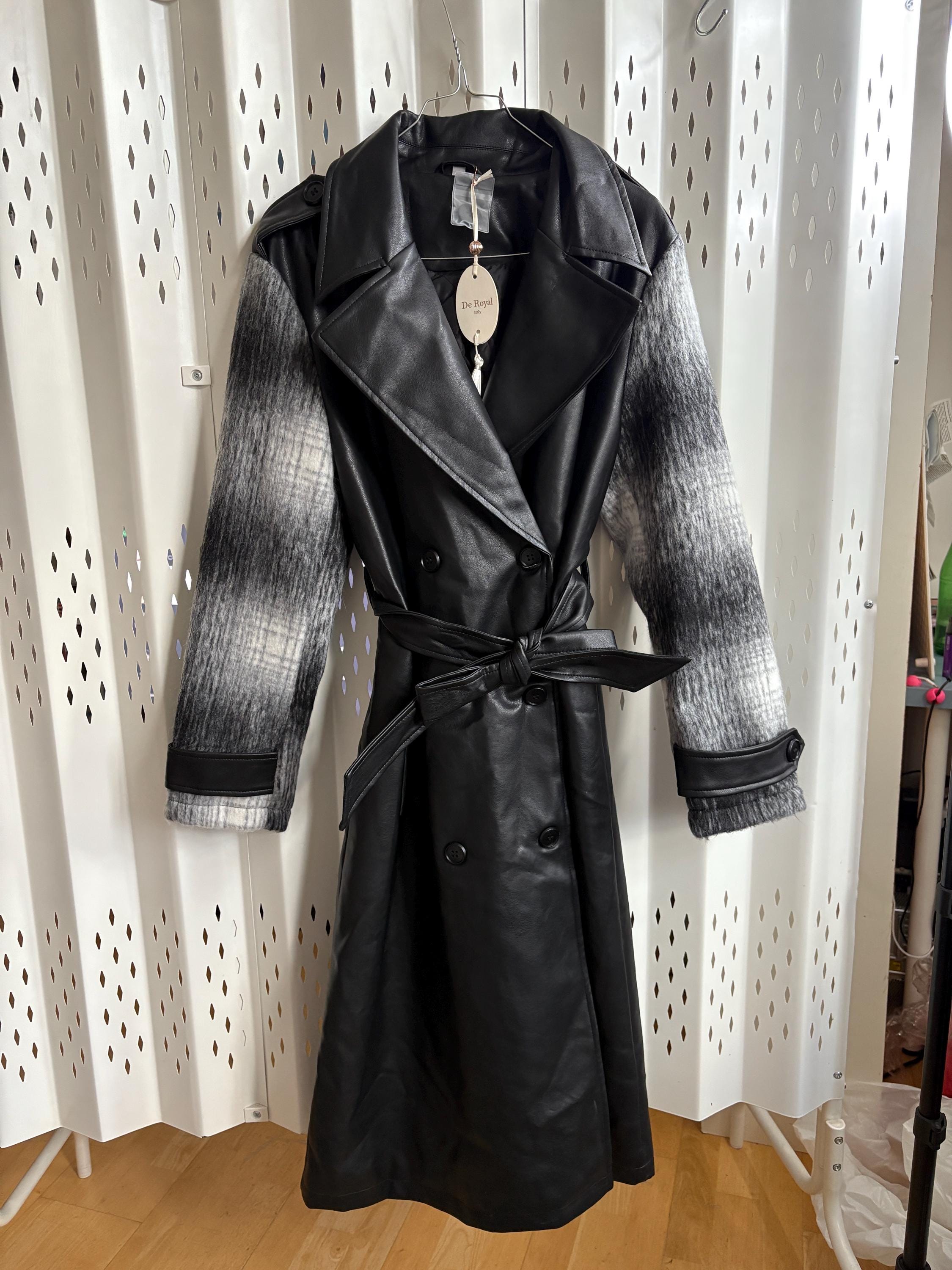 Faux Leather Trench Coat – Made in Italy