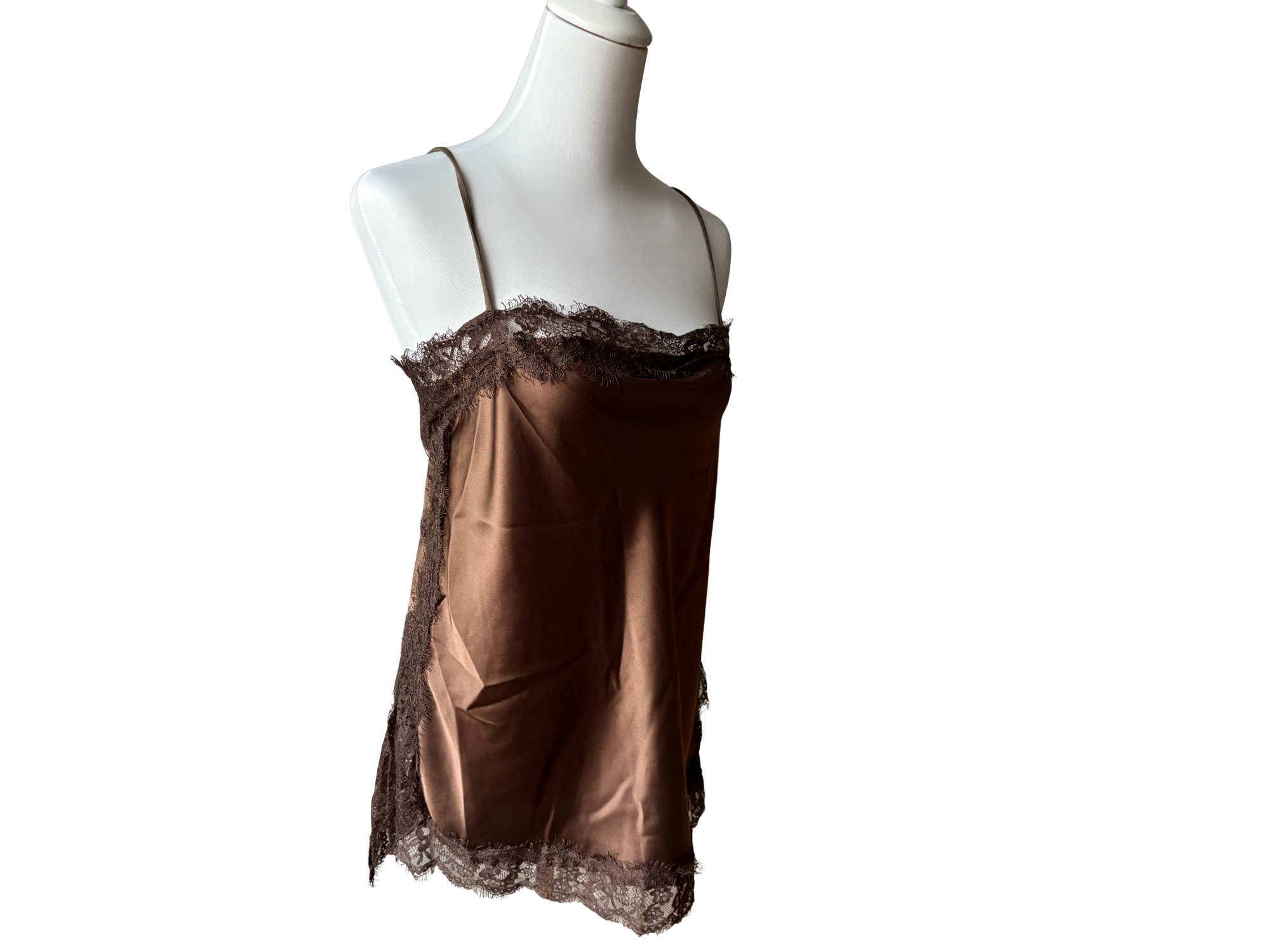 Camila Satin Lace Top