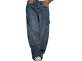 Rhinestone Loose Barrel Jeans -Sparkle Denim