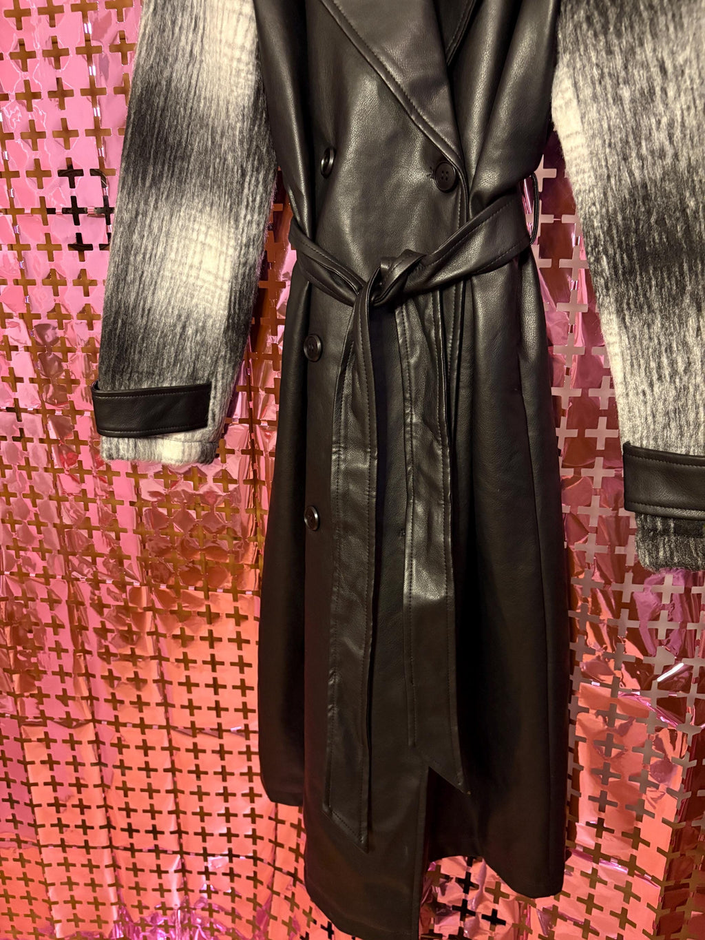 Faux Leather Trench Coat – Made in Italy