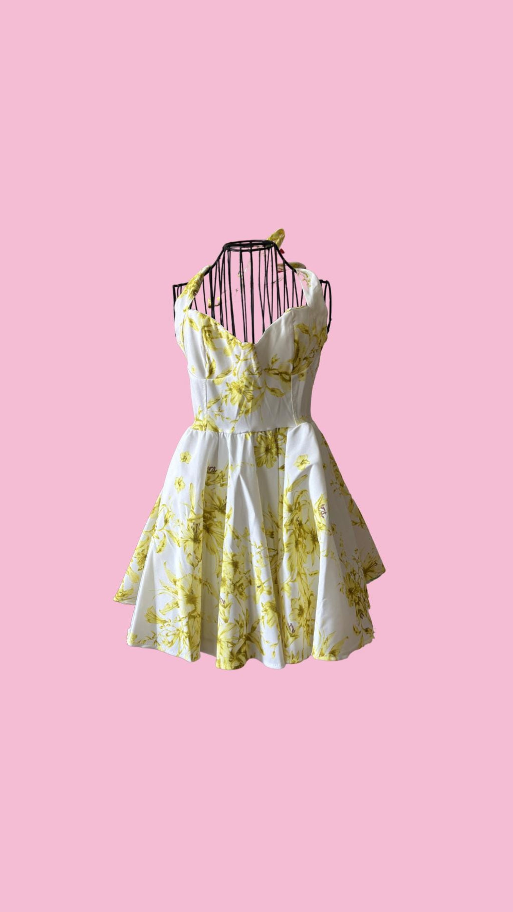 Floral Halter Dress: Sleeveless Summer Sundress - Fits Up to EU 42