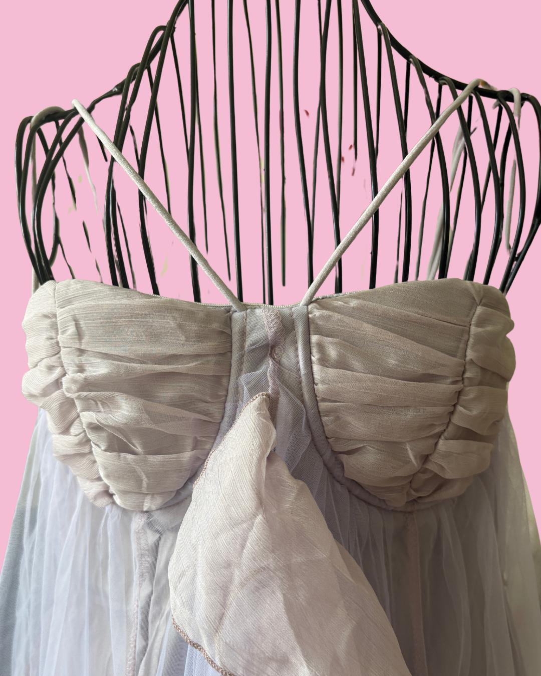 Ethereal Lilac Ruffle Gown | Two-Tone Tulle Dress | Sizes S & L | Custom Sizing Available