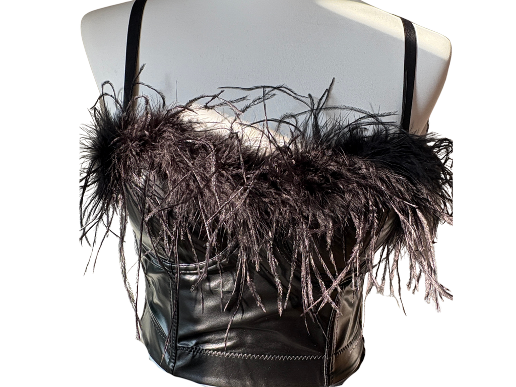 Feather & Leather Corset