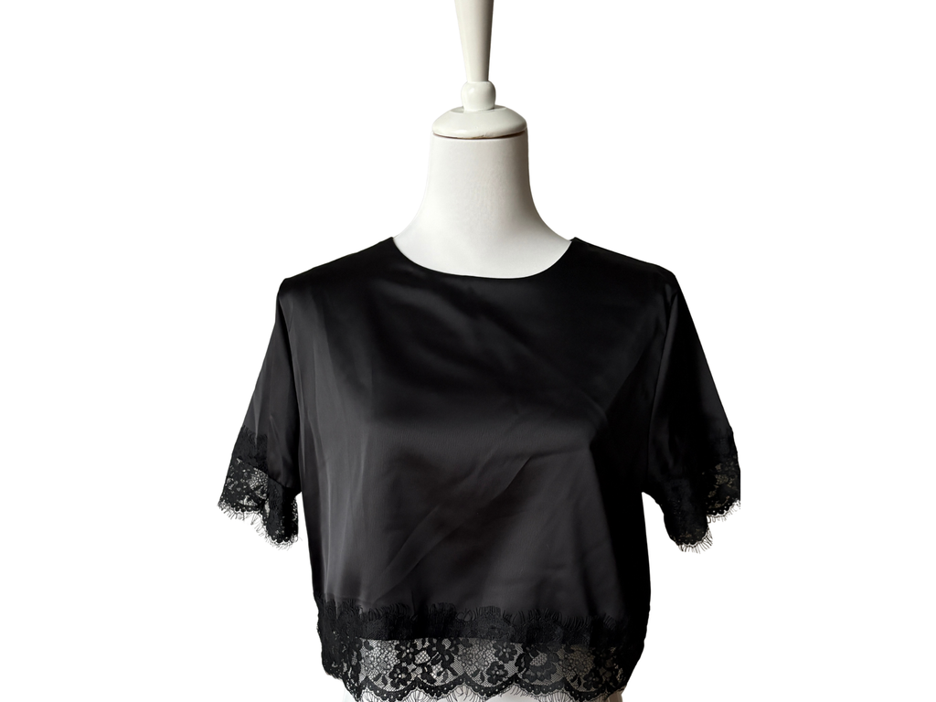 Crystal Satin Lace Shi