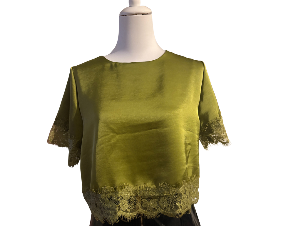 Crystal Satin Lace Shi