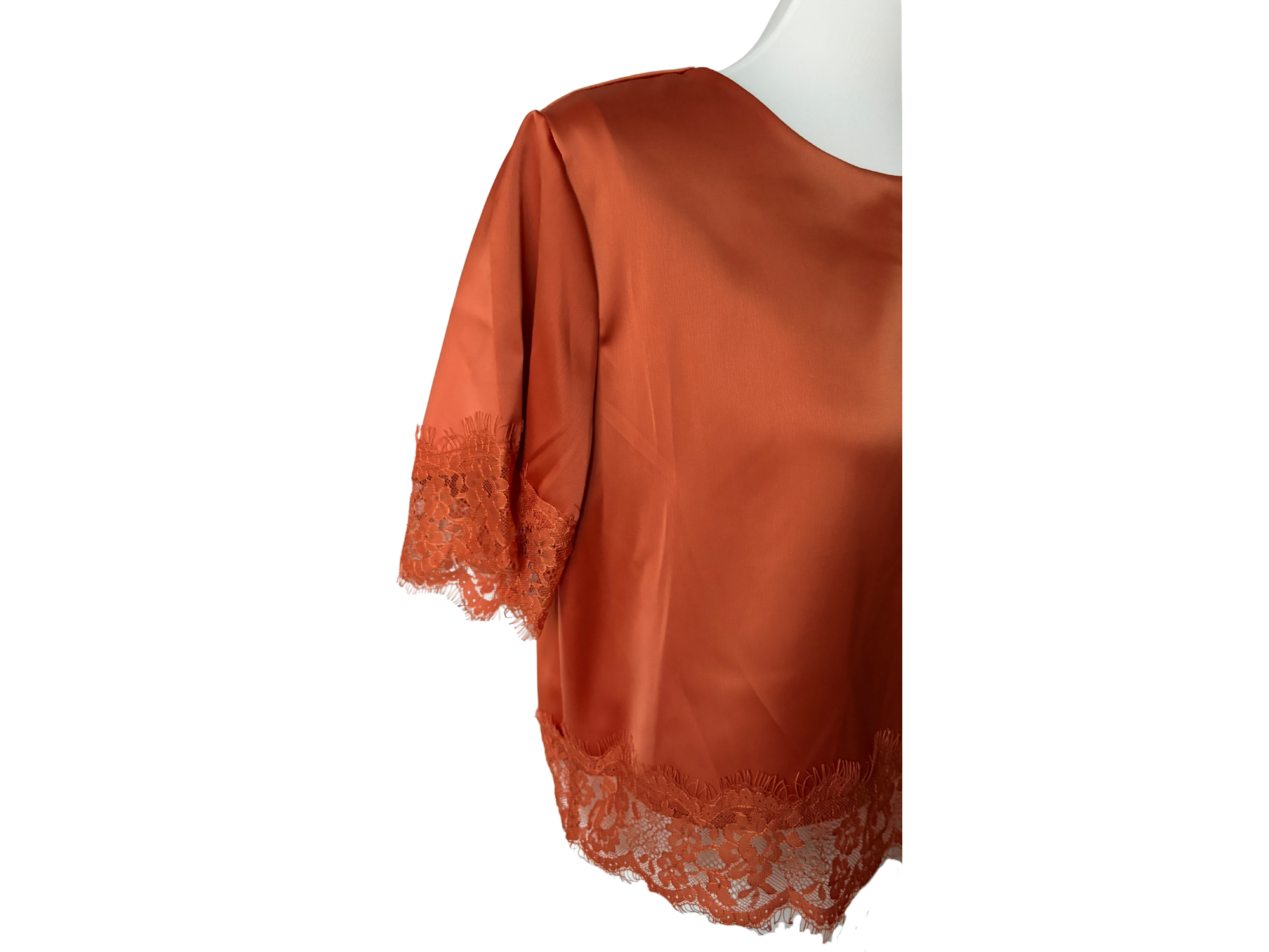 Crystal Satin Lace Shi