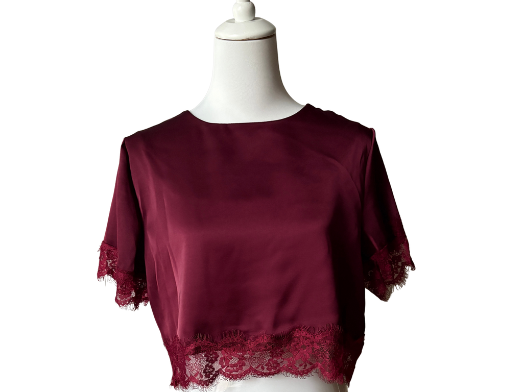 Crystal Satin Lace Shi