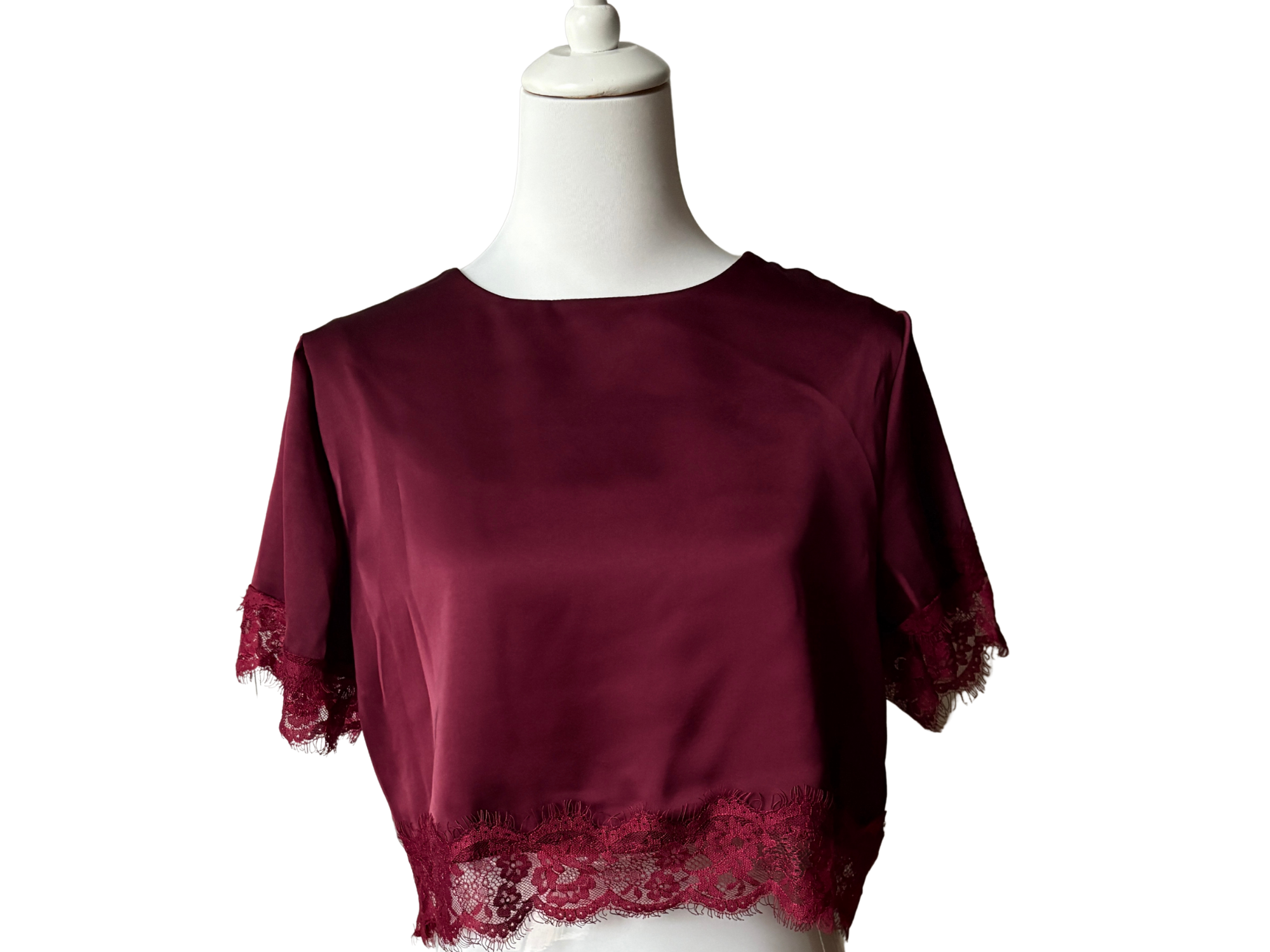 Crystal Satin Lace Shi