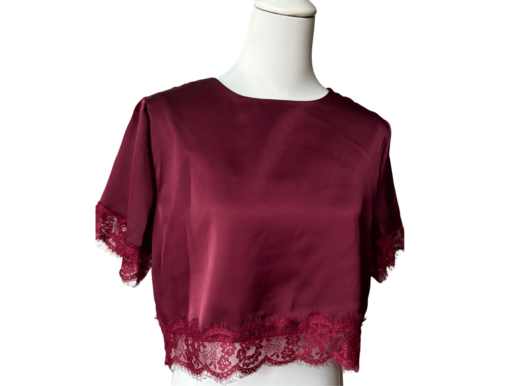 Crystal Satin Lace Shi
