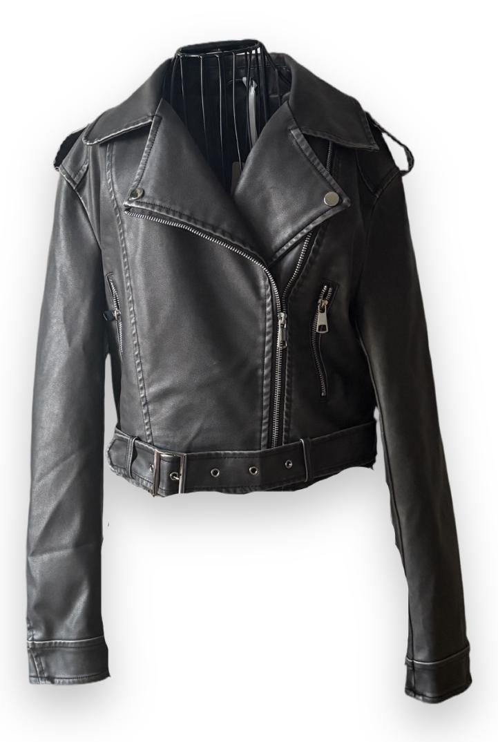 Vintage-Inspired Faux Leather Jacket – Premium Quality – Classic Old-Fashioned Look